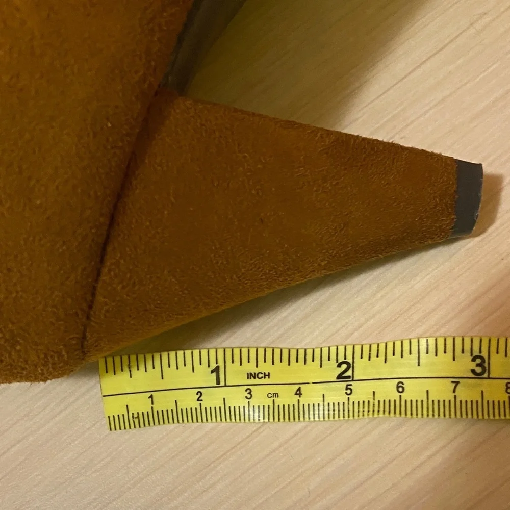 Women's Tan Suede Size 7.5 Ankle Boots Career Office Collegiate